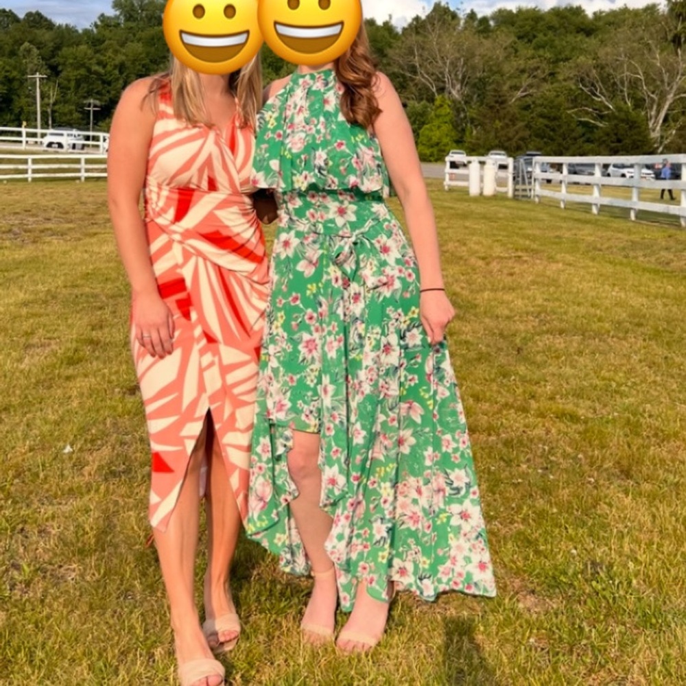 Eliza J Green Pink Floral Dress